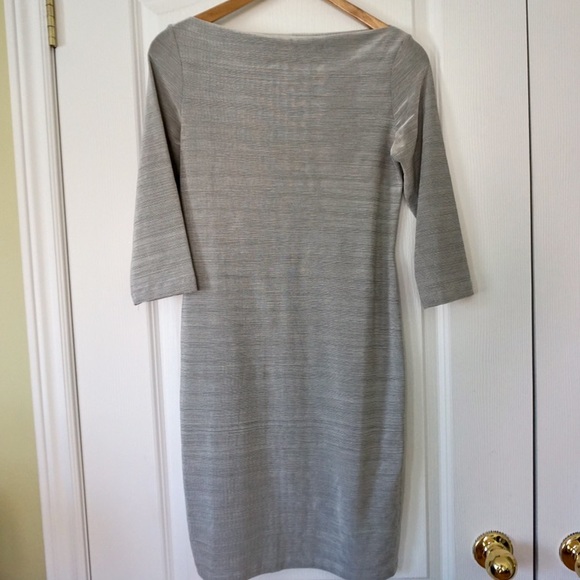 Grey/silver quarter sleeve dress - Picture 5 of 8